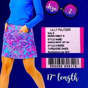Lilly Pulitzer Size 2 Monica skort golf Luxletic in Shelleidoscope